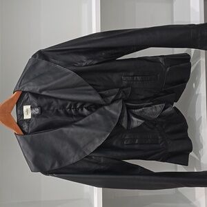Black Leather Jacket, beautiful soft leather size Small